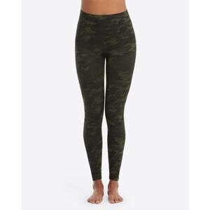 Spanx Look at Me Now Seamless Camo Leggings Green Medium